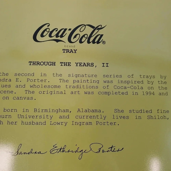 1996 Through the Years, II Large Tin Coca Cola Tray Coca Cola 90s Vintage 66 - Picture 10 of 10